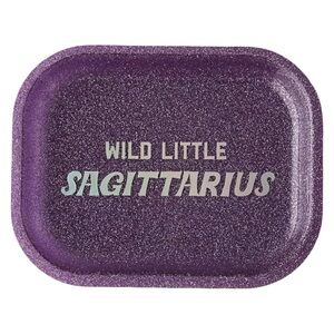 Urban Outfitters Purple Glitter “Wild Little Sagittarius” Catch All Tray